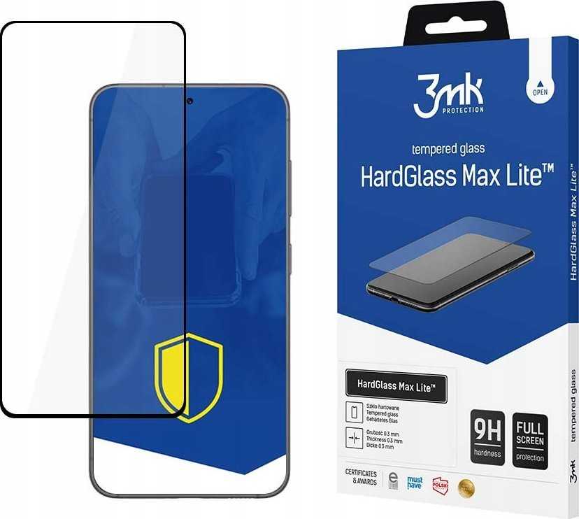 LCD apsauginis stikliukas 3mk Hard Glass Max Lite Samsung S711 S23 FE juodas