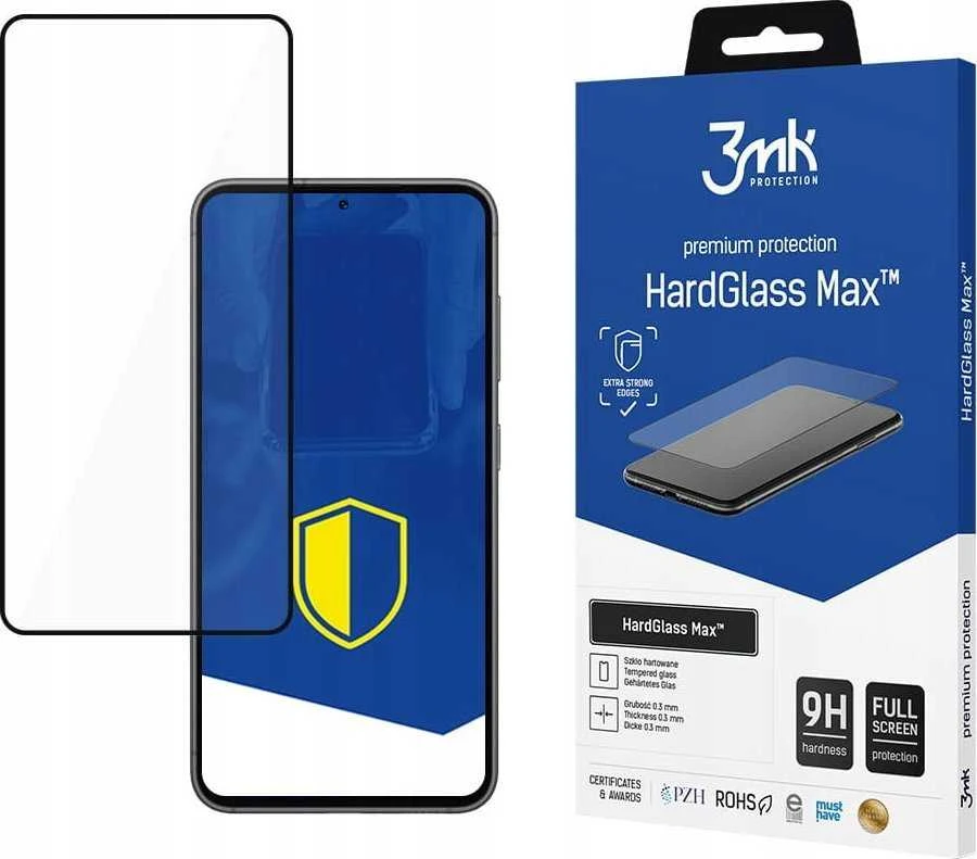 3mk HardGlass Max - Apsauginis stiklas skirtas Samsung Galaxy S25 / S24 (Juodas)