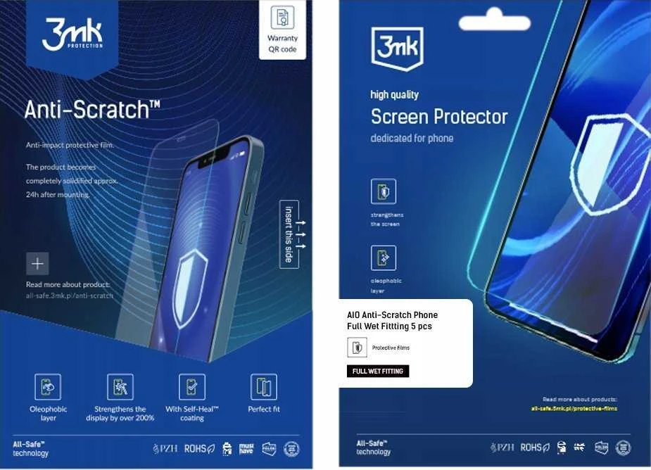 3Mk Protection All-Safe - AIO apsauginiai telefono įdėklai, visiškai drėgni, 5 vnt.