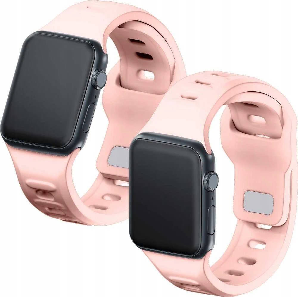 3mk silikoninė apyrankė Apple Watch 42 / 44 / 45 / 49 mm - rožinės spalvos