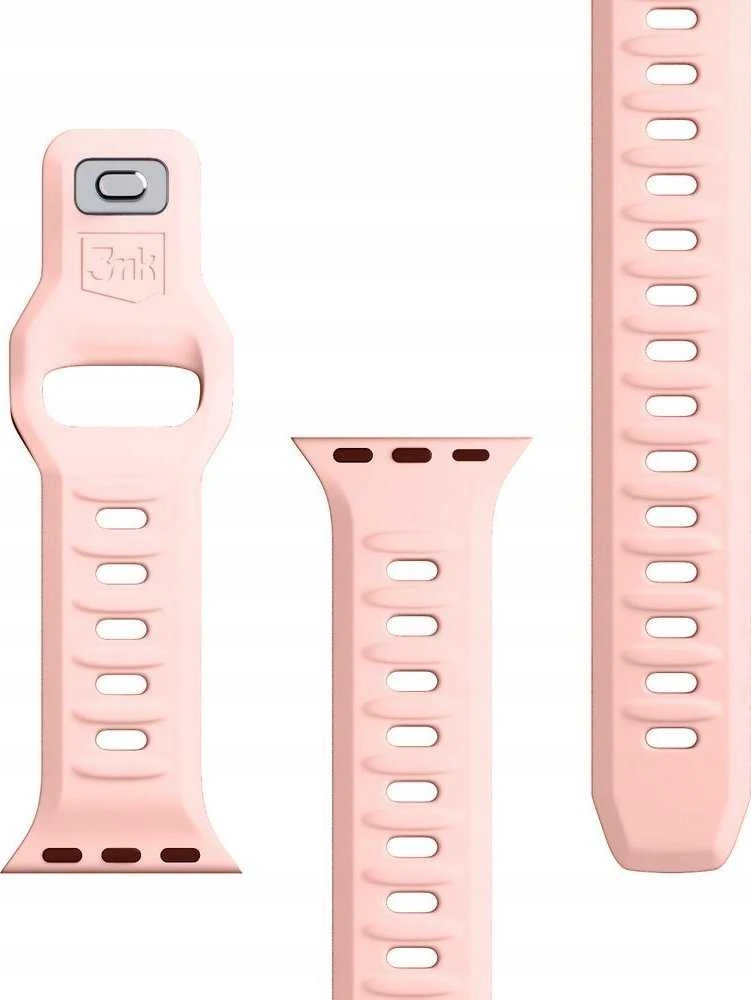 3mk silikoninė apyrankė Apple Watch 42 / 44 / 45 / 49 mm - rožinės spalvos