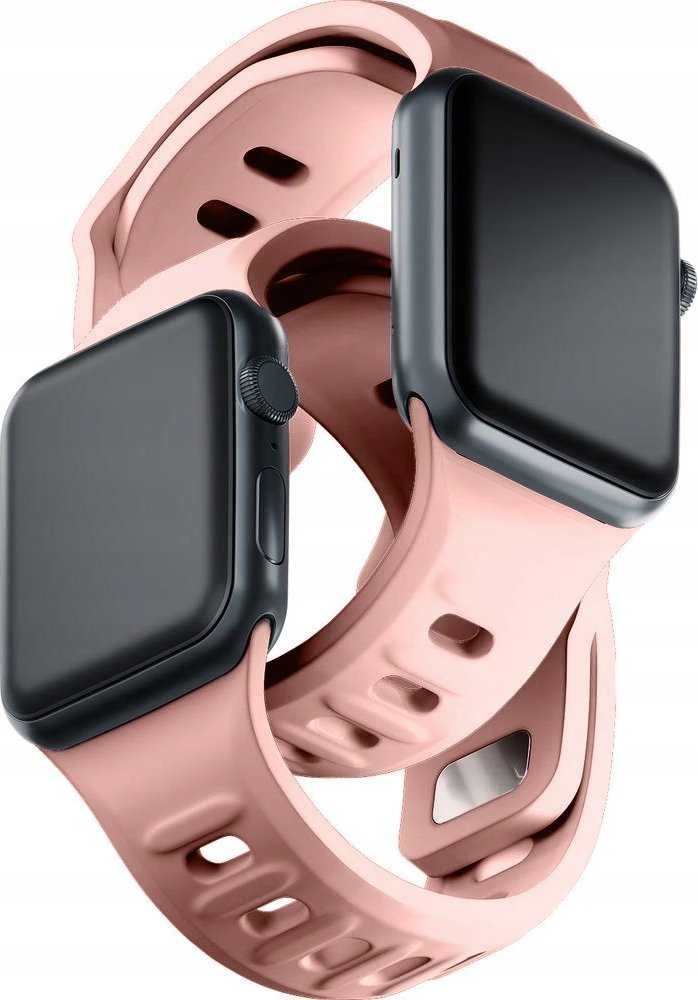 3mk silikoninė apyrankė Apple Watch 42 / 44 / 45 / 49 mm - rožinės spalvos