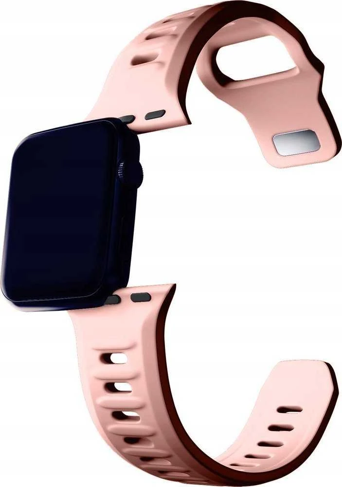 3mk silikoninė apyrankė Apple Watch 42 / 44 / 45 / 49 mm - rožinės spalvos