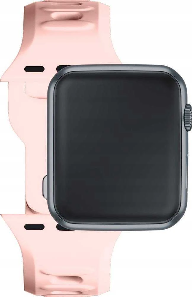 3mk silikoninė apyrankė Apple Watch 42 / 44 / 45 / 49 mm - rožinės spalvos