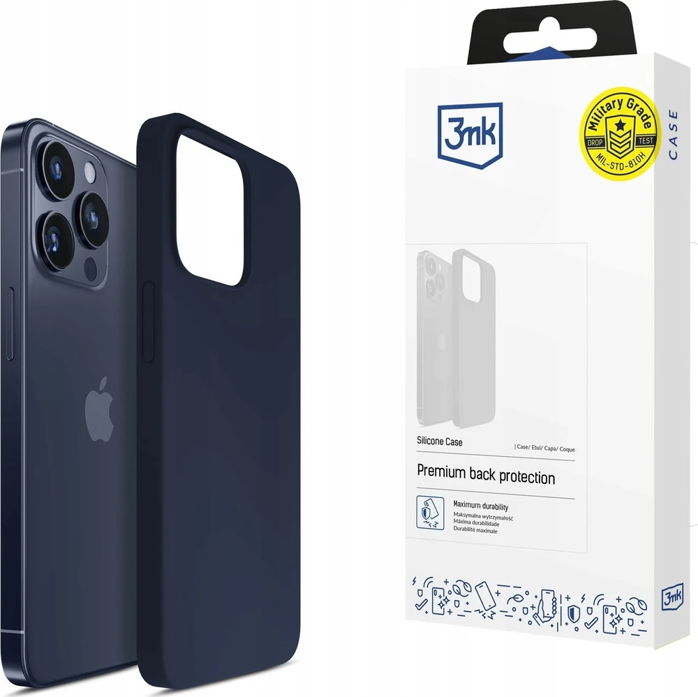 3Mk Protection 3mk Silikoninis dėklas for iPhone 15 Pro Max - Navy Mėlyna