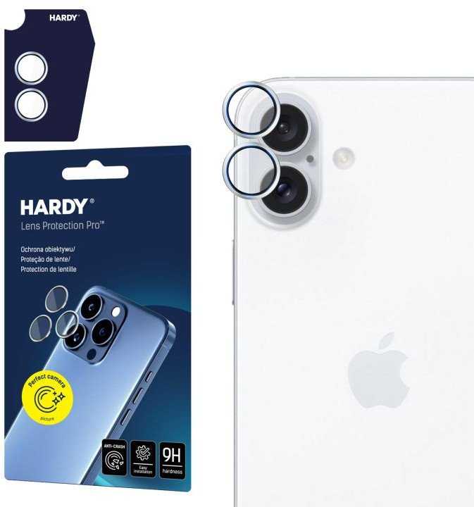 3mk Hardy Lens Protection Pro Kameros apsauga with Sidabrinis Frame Apple iPhone 16 / 16 Plus