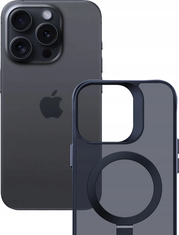 3mk Smoke Mag&Stand Apple iPhone 16 pro max - dėklas telefonui juodos spalvos