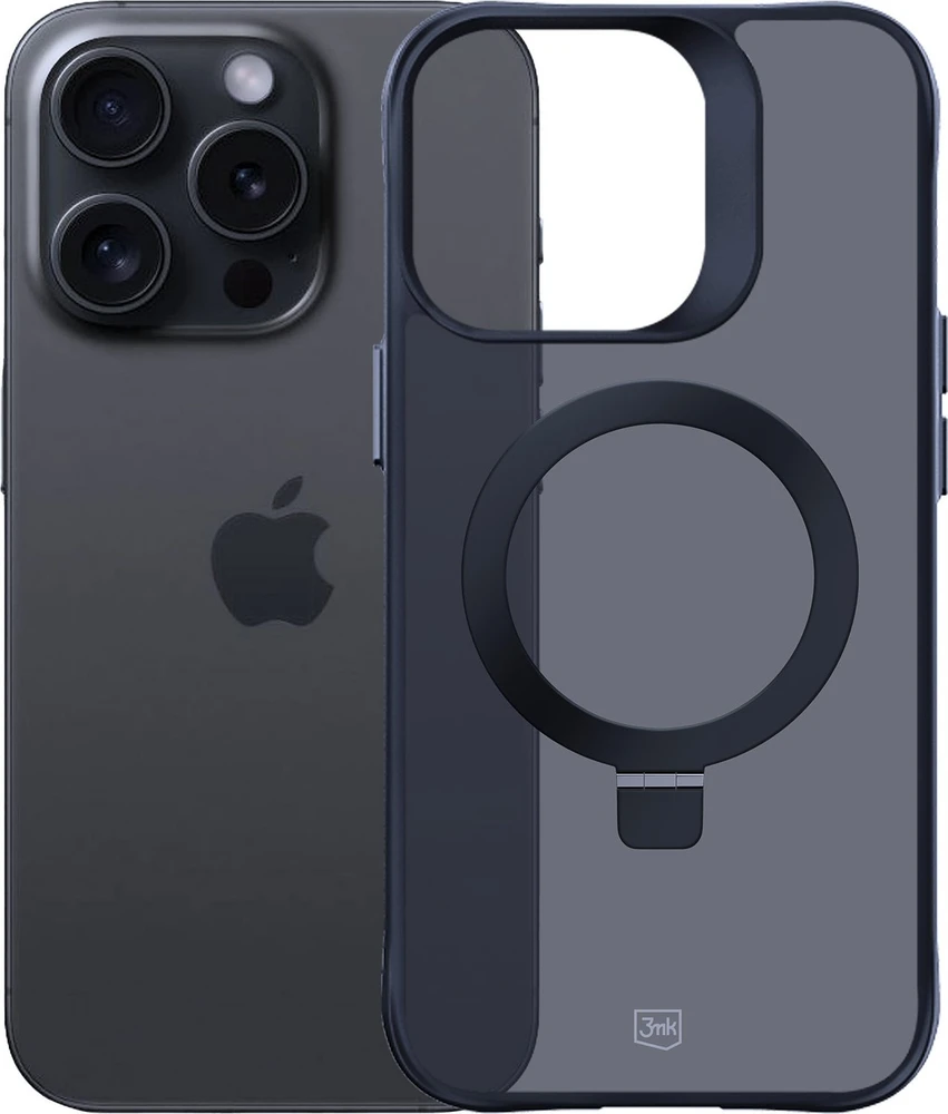 3mk Smoke Mag&Stand Apple iPhone 16 pro max - dėklas telefonui juodos spalvos