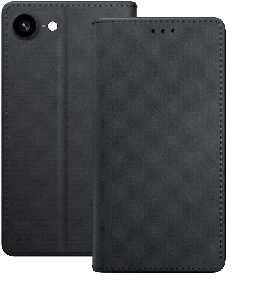3mk Wallet Case dėklas su pinigine iPhone 16e, juodas