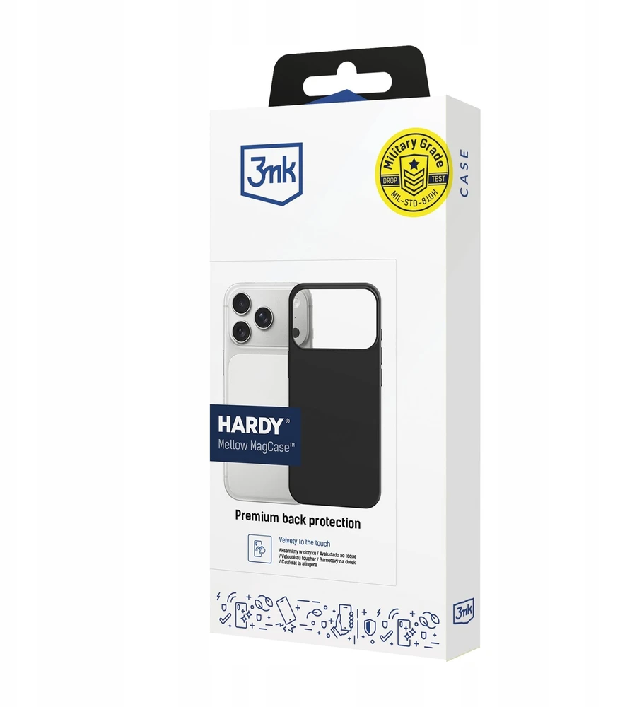 Dėklas 3mk Hardy Mellow MagCase do Apple iPhone 17 Pro Max/ 18 Pro Max juoda