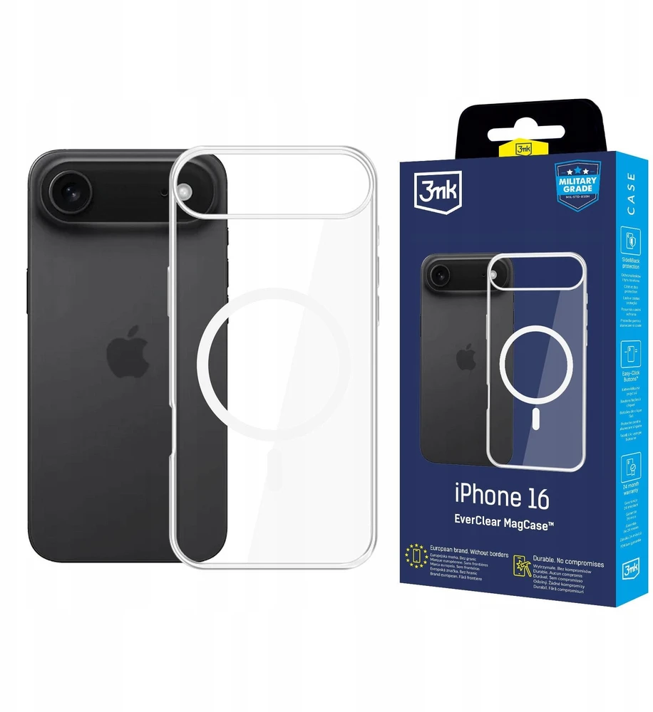 Dėklas 3mk EverClear MagCase for Apple iPhone 17 Air - transparent
