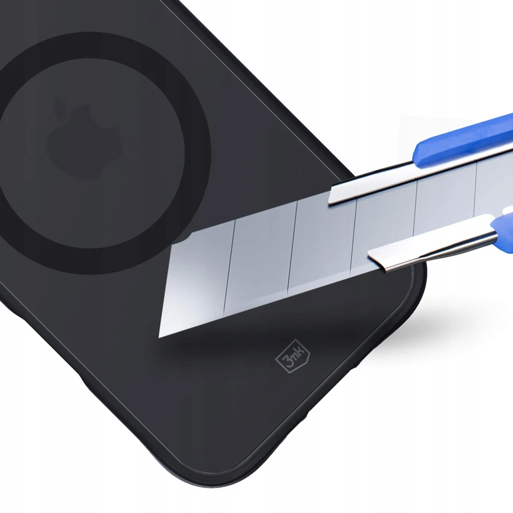 Dėklas „3Mk“ apsauginis 3 mk dūminis „MagCase“, skirtas „iPhone 17 Air“ – juodas pusiau permatomas