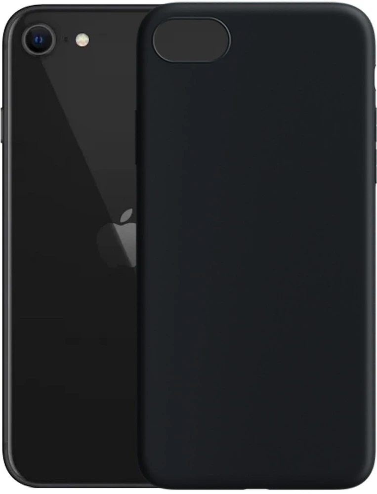 3Mk apsauginis matinis dėklas „iPhone SE 2020“ - Juodas