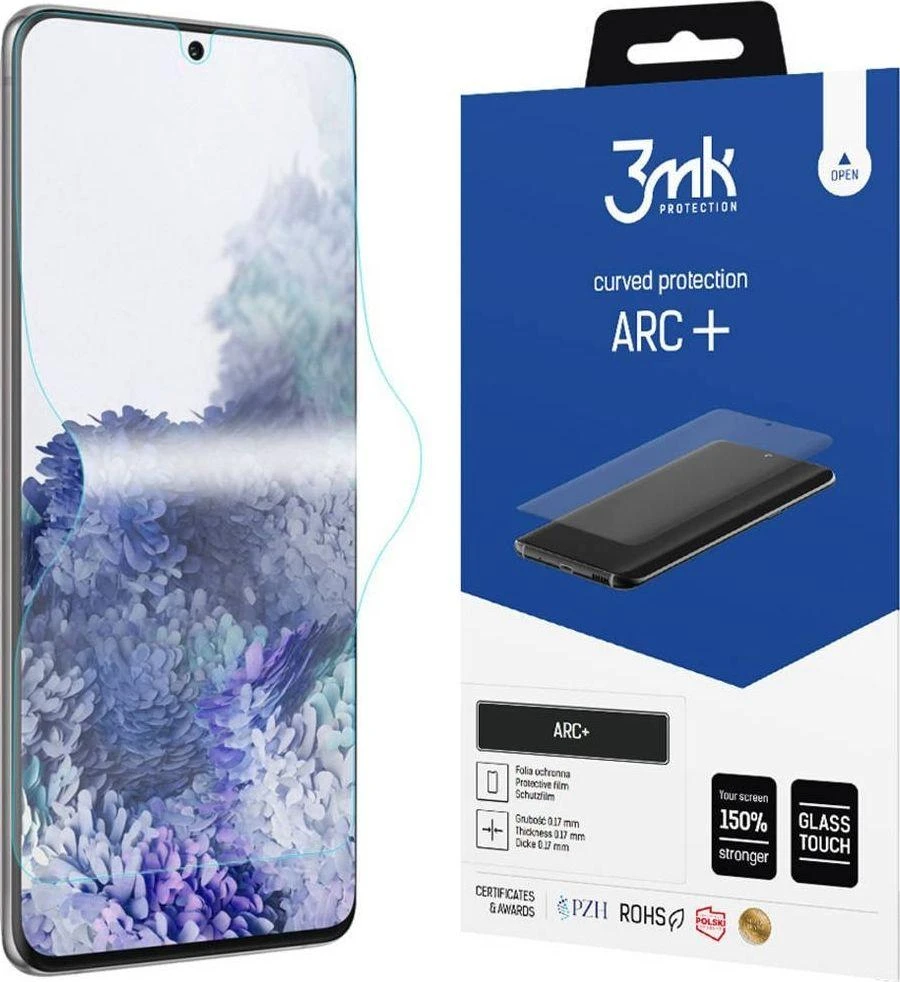 3MK Samsung Galaxy S21 5G, ARC+ ekrano apsauga, Galaxy S21, apsauginė plėvelė, skaidrus
