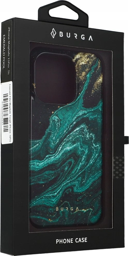 „Burga Emerald Pool“ tvirtas „Magsafe“ dėklas, skirtas „iPhone 15 Pro“
