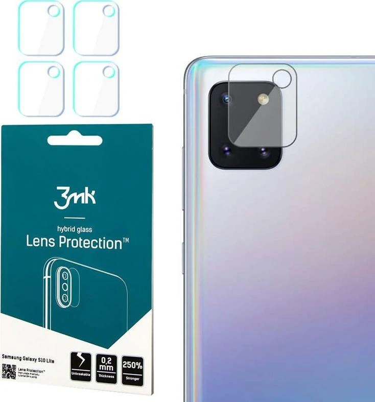 HYBRID GLASS 3MK FLEXIBLE GLASS LENS SAMSUNG GALAXY NOTE 10 LITE FOR CAMERA 4 PCS.
