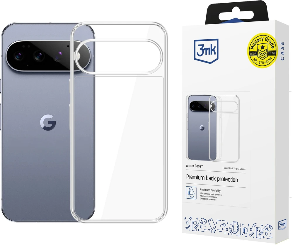 3Mk apsauginis 3mk šarvuotas dėklas, skirtas „Google Pixel 11“ – skaidrus