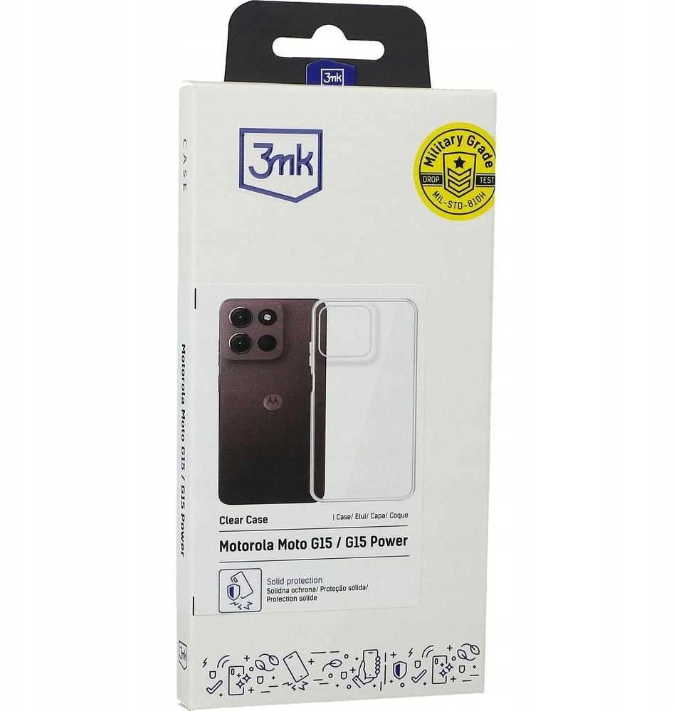 3Mk Protection 3mk skaidrus dėklas, skirtas Motorola Moto G15 / G15 Power - skaidrus