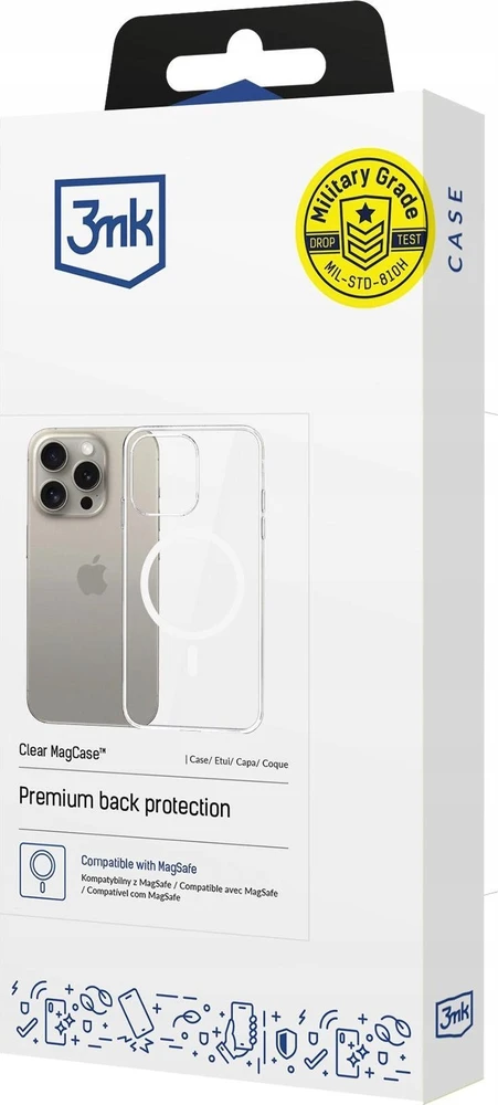Dėklas 3MK Clear MagCase iPhone 15 Pro