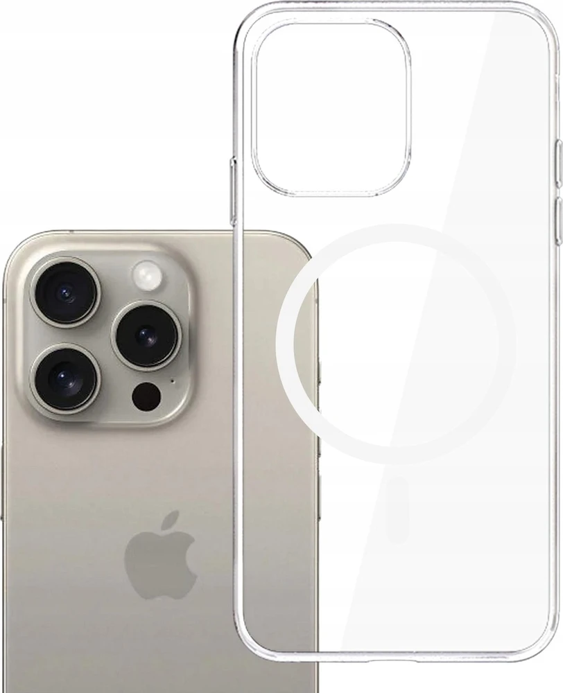 Dėklas 3MK Clear MagCase iPhone 15 Pro