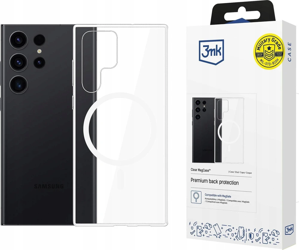 3MK skaidrus MagDėklas Samsung Galaxy S23 Ultra