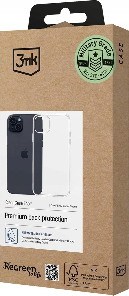 Dėklas 3MK ClearCase Eco Apple iPhone 15 Plus GRS CU 1304127