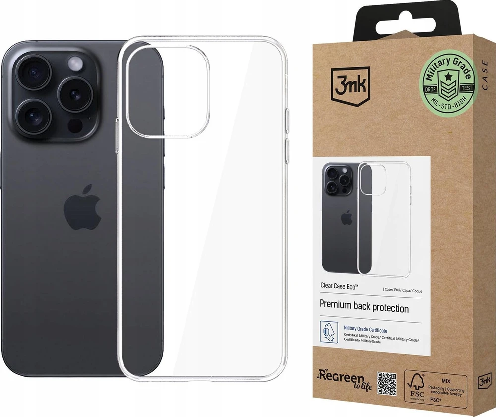Dėklas 3MK ClearCase Eco Apple iPhone 16 Pro Max GRS CU 1304127
