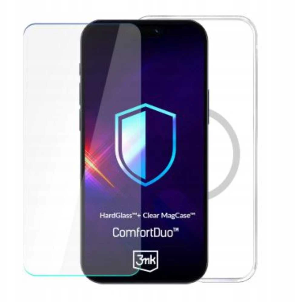 3Mk Protection 3mk „ComfortDuo Clear“ apsauginis dėklas + stiklas, skirtas „iPhone 16 Pro“ - skaidrus