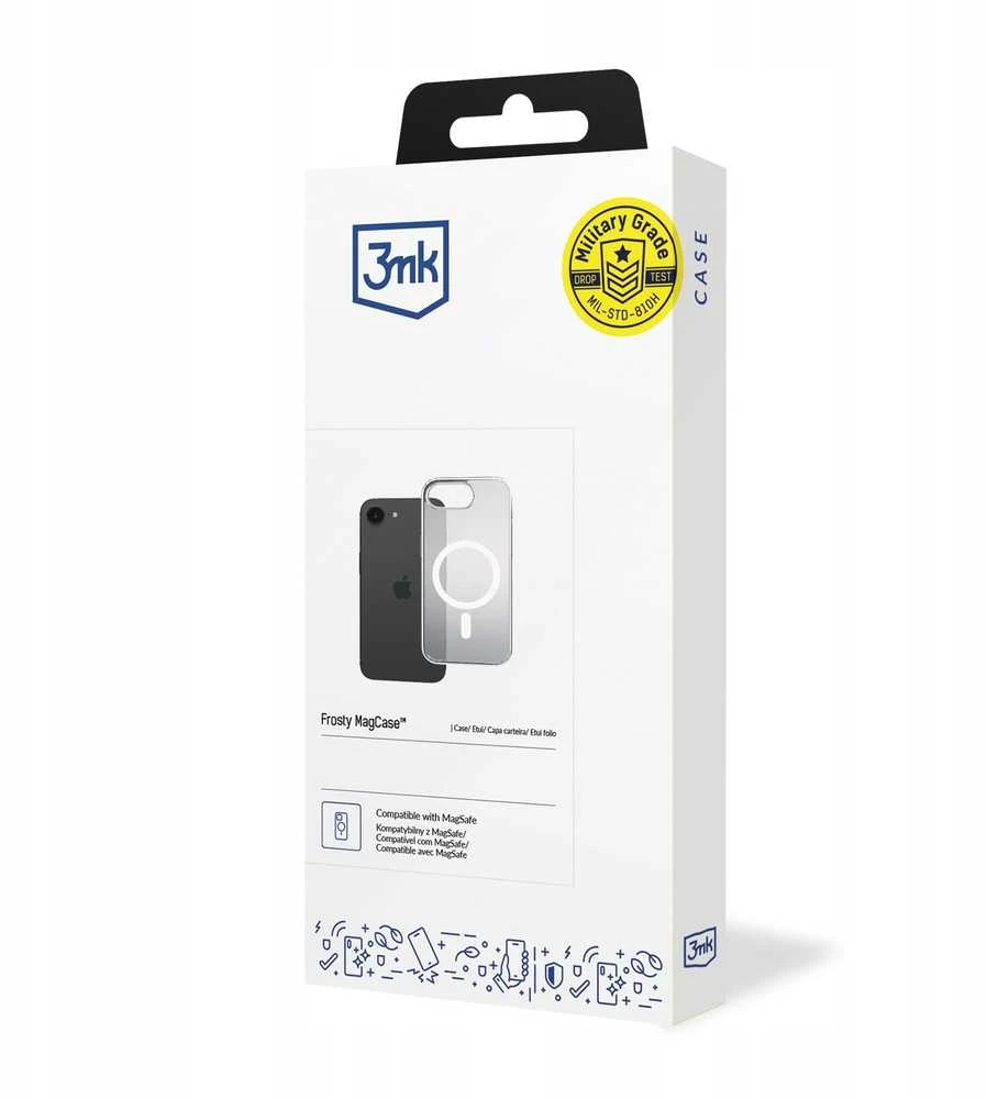 Dėklas 3mk Frosty MagCase, skirtas Apple iPhone 16E - baltas