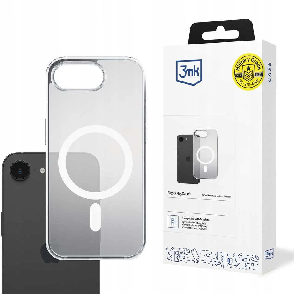 Dėklas 3mk Frosty MagCase, skirtas Apple iPhone 16E - baltas