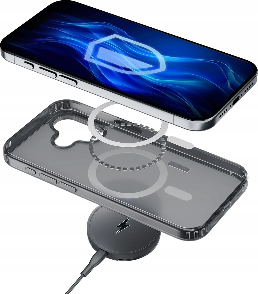 Dėklas 3mk Frosty MagCase Apple iPhone 16 Plus juodas