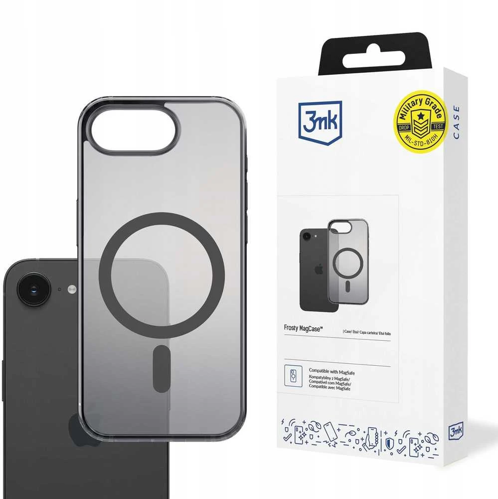 Dėklas 3Mk Apsauginis 3mk „Frosty MagCase“, skirtas iPhone 16E - Juodas