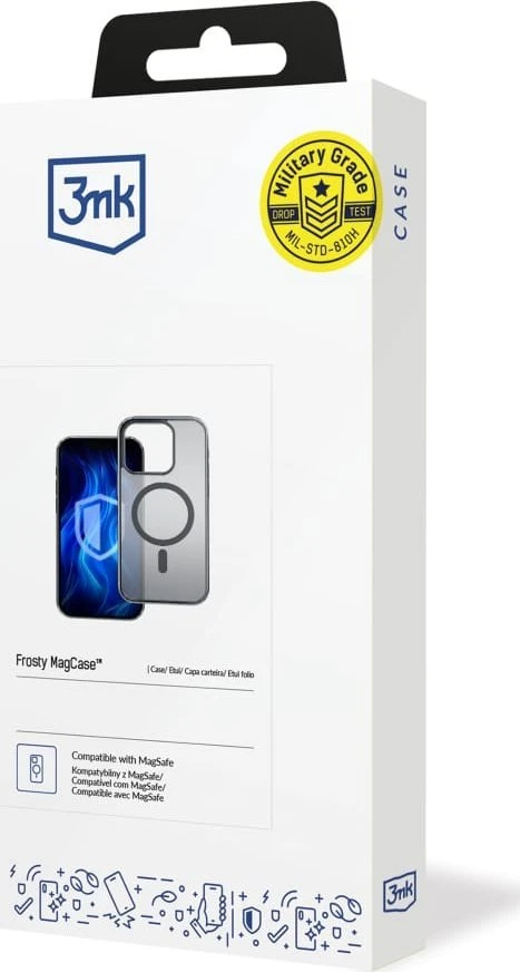 3Mk Protection 3mk Frosty MagCase iPhone 14 dėklas - Juodas