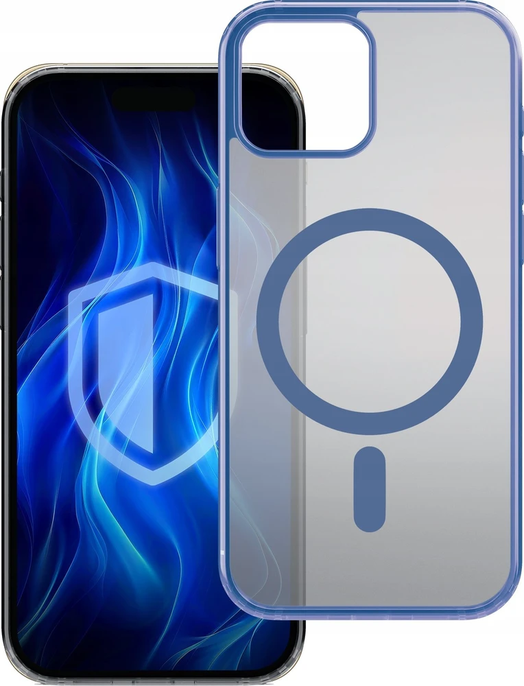 Dėklas 3MK Frosty MagCase iPhone 15 mėlynos spalvos