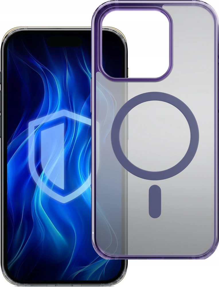 Dėklas 3mk Frosty MagCase Violetinė Apple iPhone 15 Pro Max - dėkals telefonui violetinės spalvos