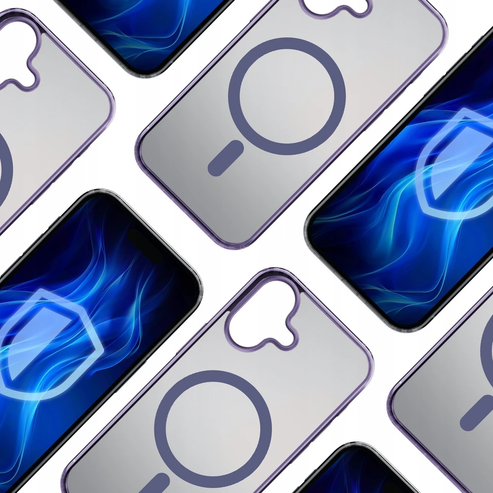 3MK Frosty MagDėklas Apple iPhone 16 violetinės spalvos