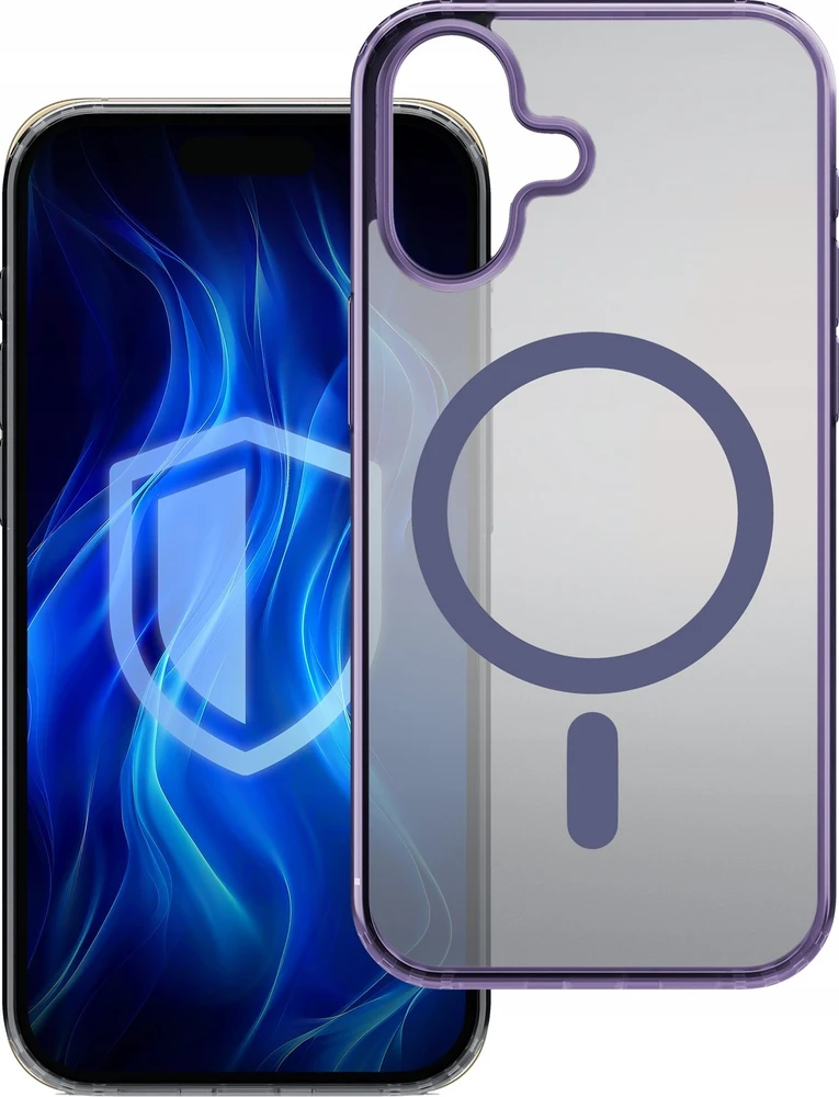 3MK Frosty MagDėklas iPhone 16 Plus violetinės spalvos