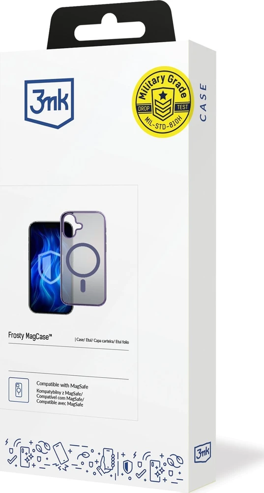 3MK Frosty MagDėklas iPhone 16 Plus violetinės spalvos