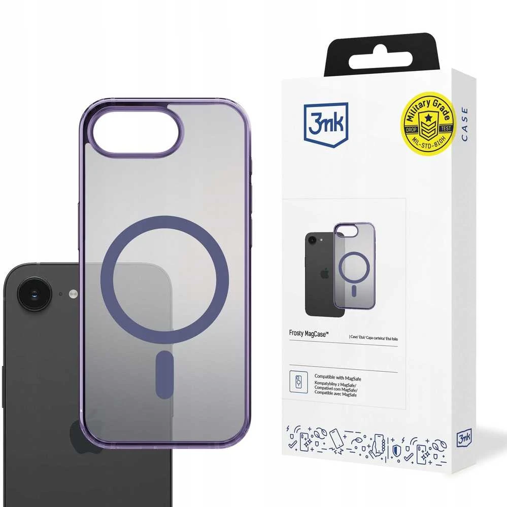 Dėklas 3mk Frosty MagCase Apple iPhone 16E - Violetinė