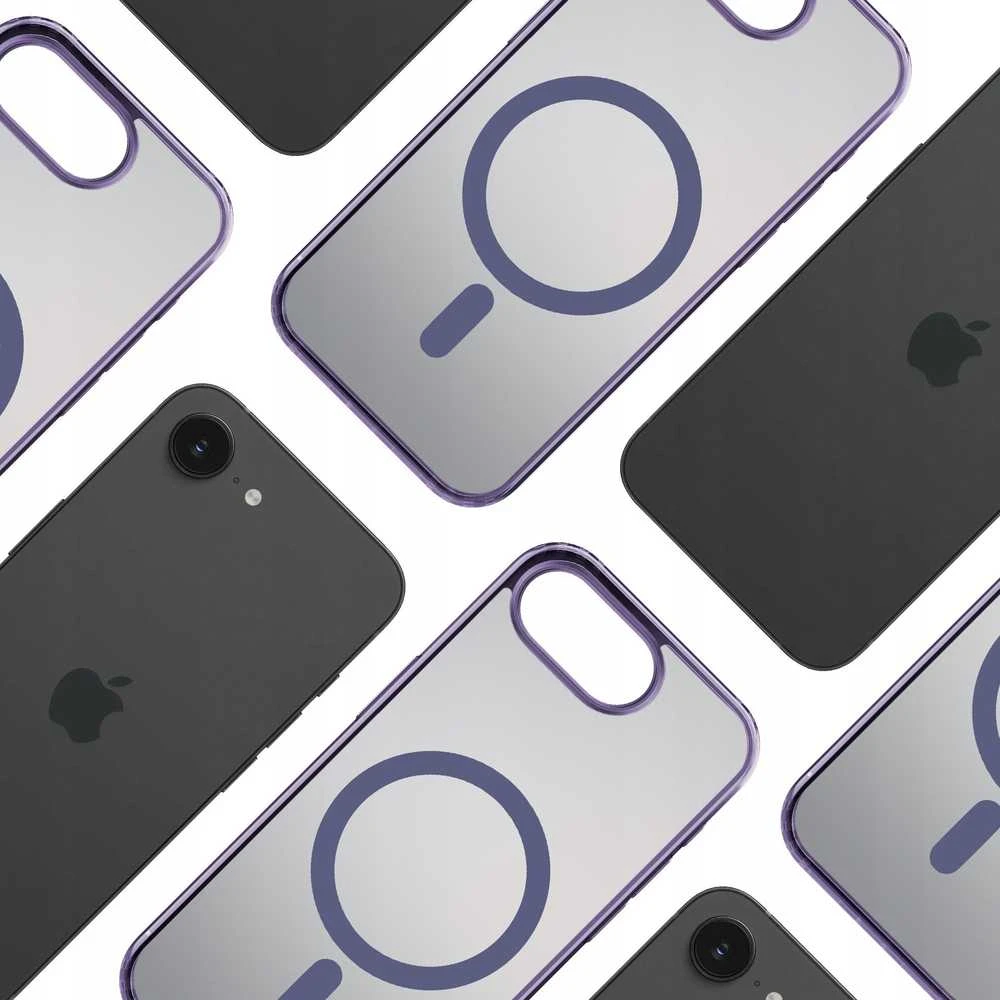 Dėklas 3mk Frosty MagCase Apple iPhone 16E - Violetinė