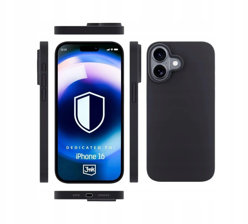 3MK Dėklas Hardy Silikoninis dėklas Graphite do Apple iPhone 16