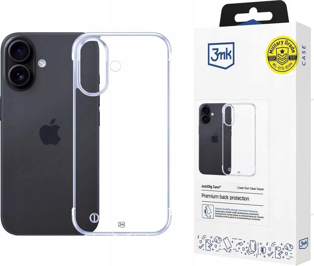 Apple iPhone 16 - 3mk Just20g skaidrus dėklas