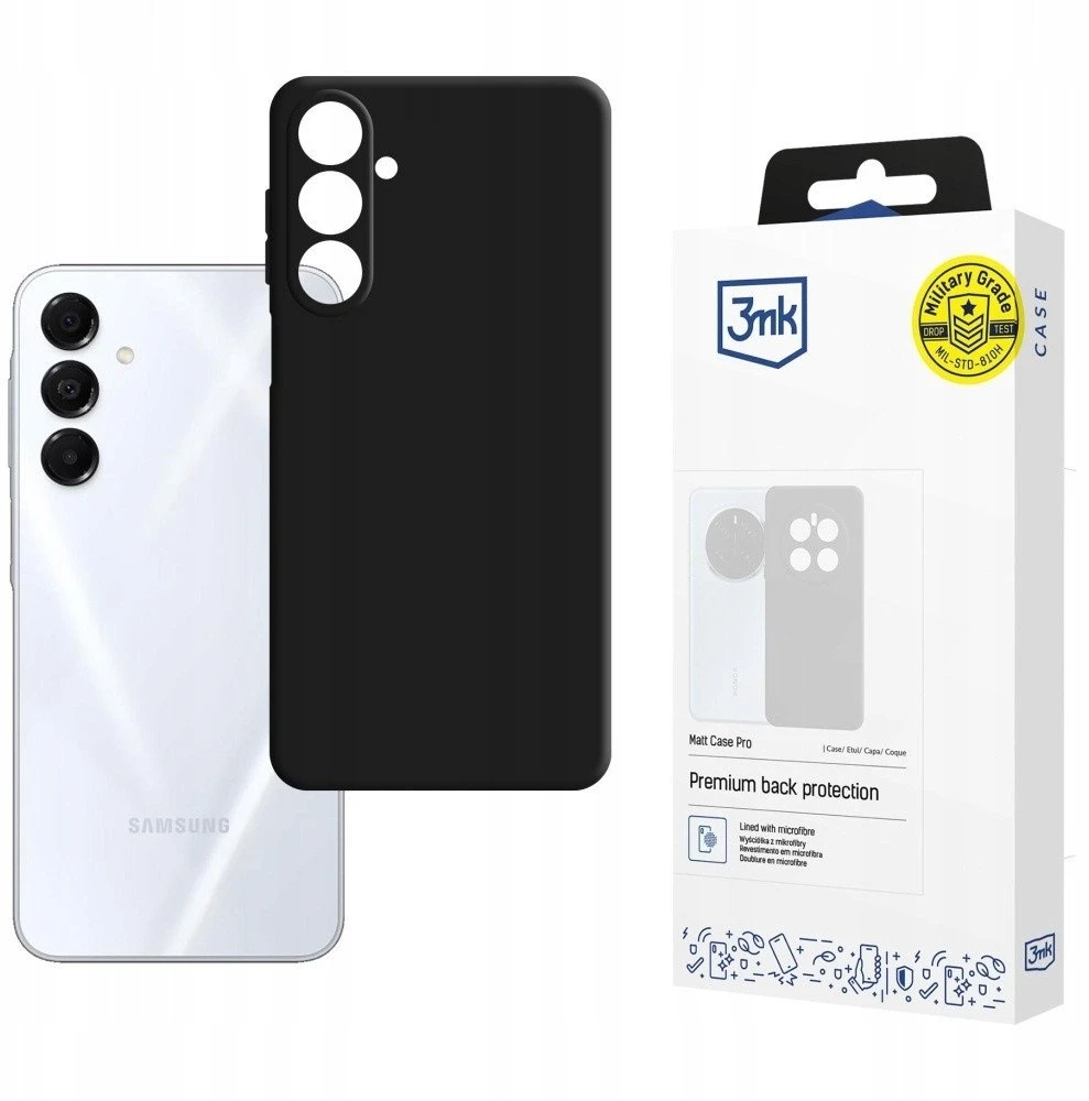 Dėklas 3MK Matt Dėklas Pro for Samsung Galaxy A17 5G juodos spalvos