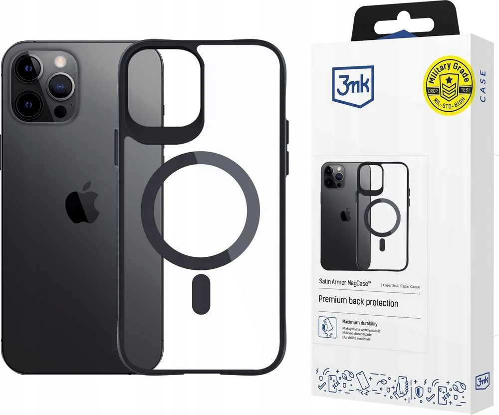 Dėklas 3MK Satin Armor Mag Apple iPhone 12 Pro Max 6,7"