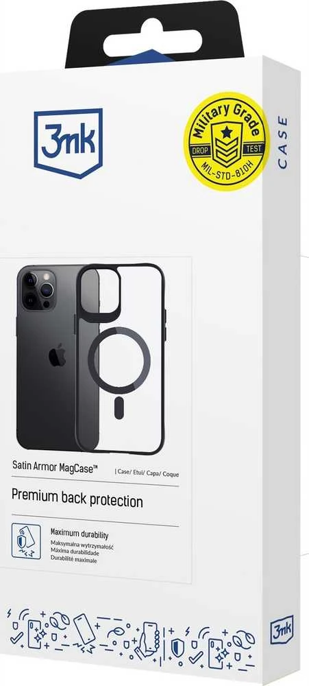 Dėklas 3MK Satin Armor Mag Apple iPhone 12 Pro Max 6,7"
