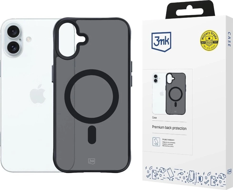 3mk Smoke MagCase with MagSafe Apple iPhone 16 Plus - semi-dėklas telefonui skaidrus