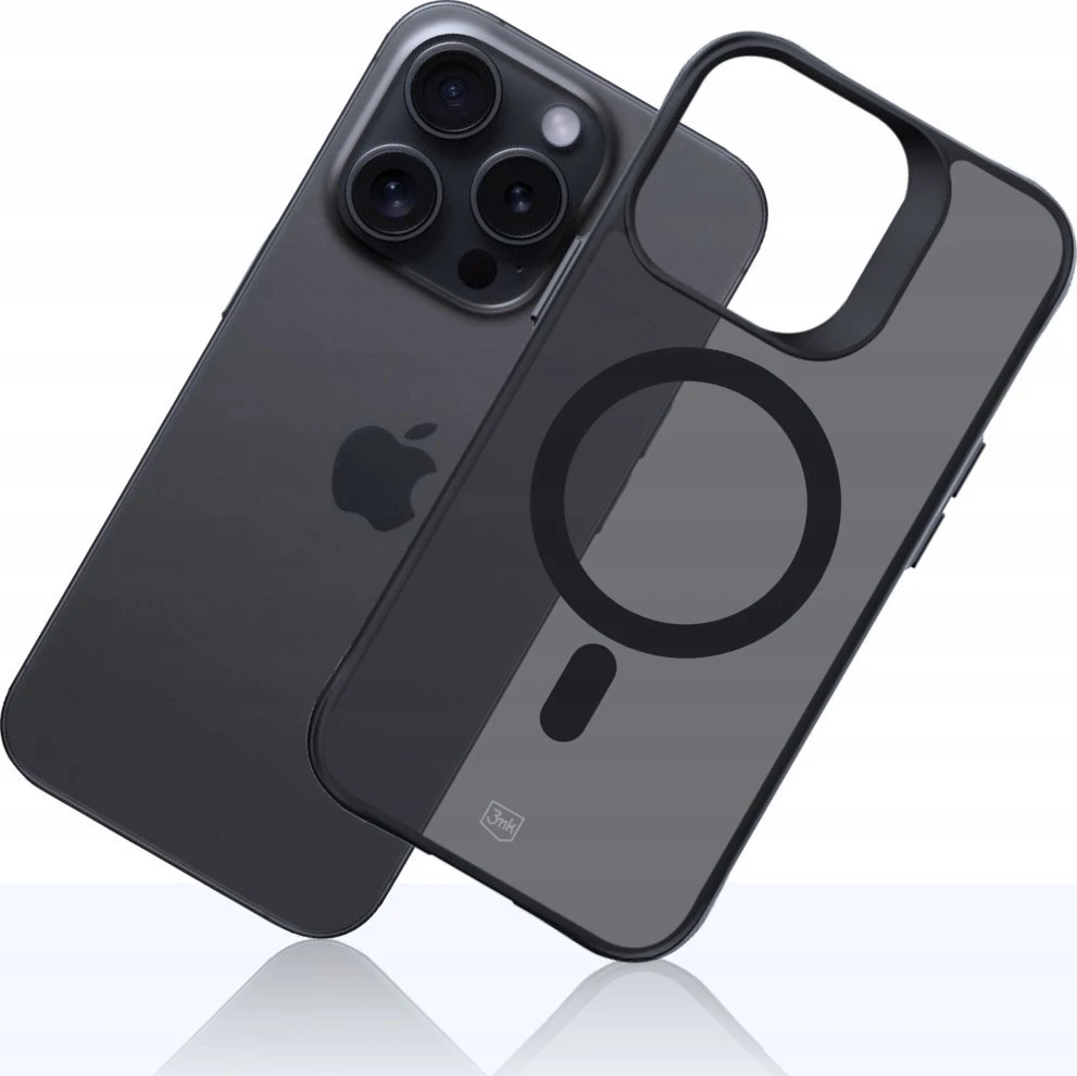 3MK Smoke Mag dėklas iPhone 15 Pro 6,1 col.