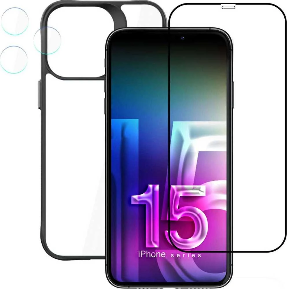 Dėklas Apple iPhone 15 Pro Max – 3mk komforto rinkinys 4 viename