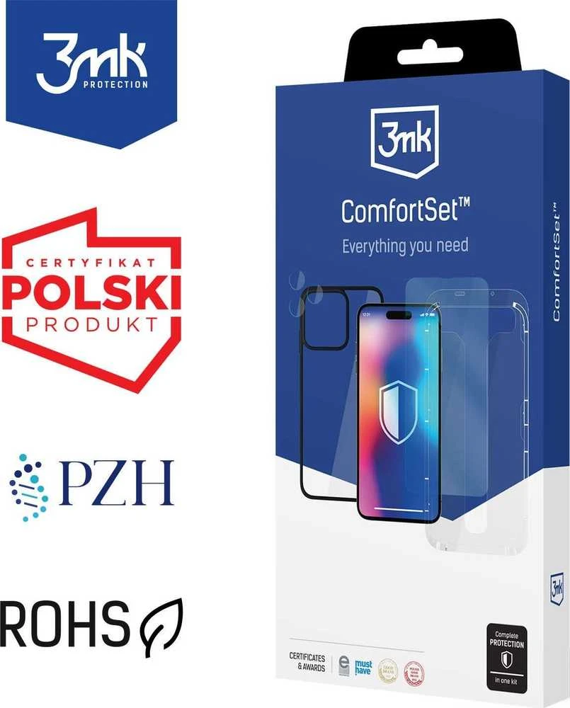 Dėklas Apple iPhone 15 Pro Max – 3mk komforto rinkinys 4 viename