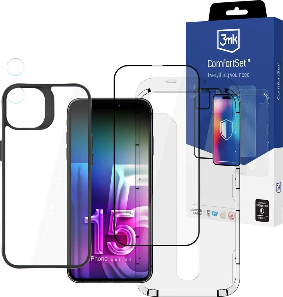 Apple iPhone 15 Plus – 3mk komforto rinkinys 4 viename